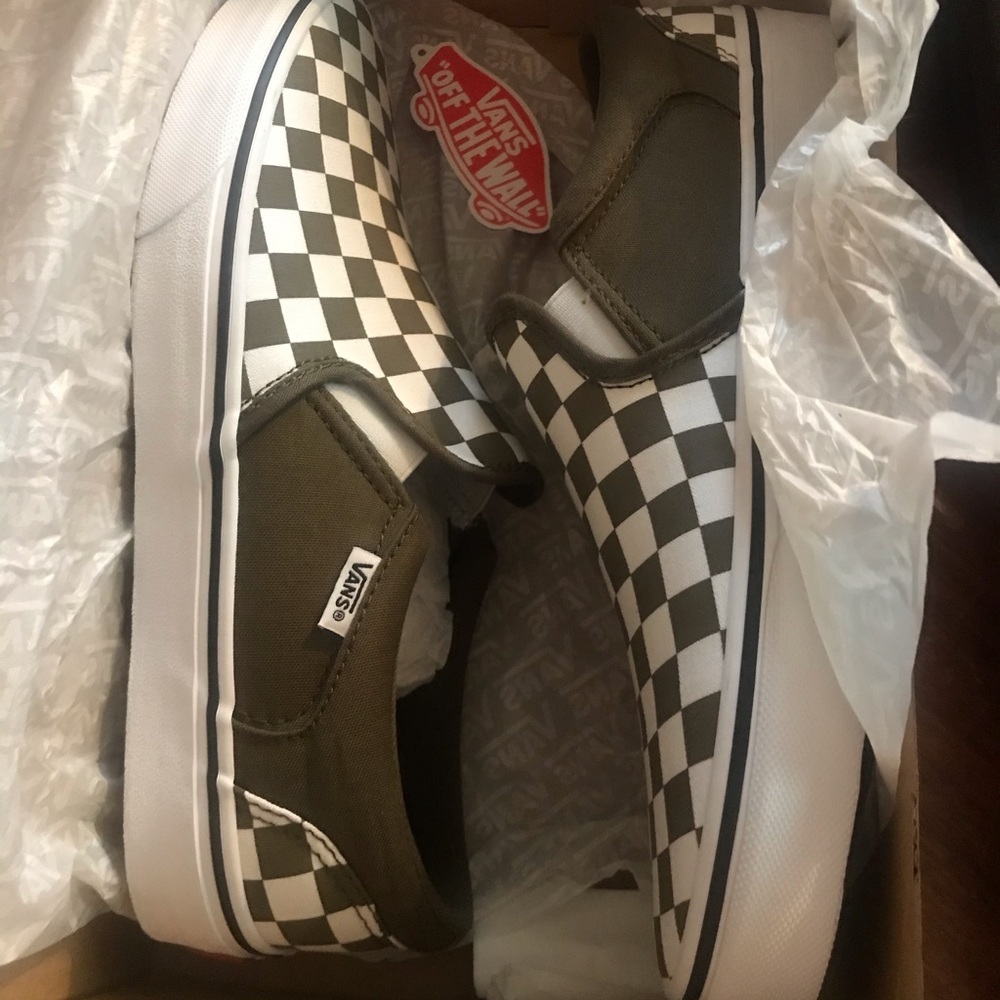 Vans Asher olive checkboard